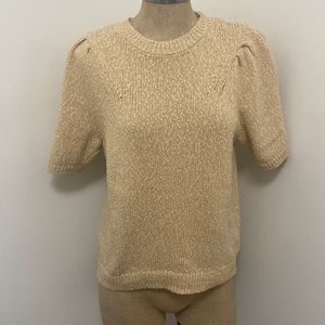 Universal Thread Cream Balloon Short Sleeve Sweater